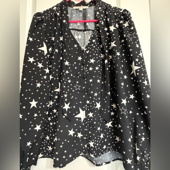 Black Star Print Blouse - Picture 7 of 8
